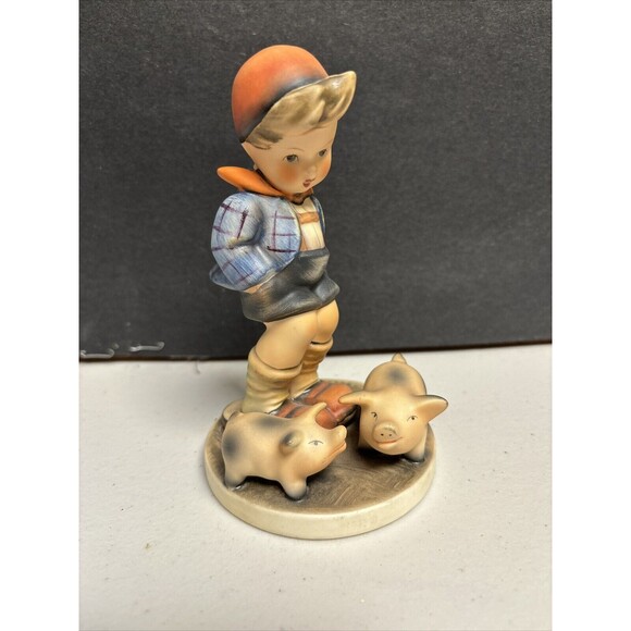 Goebel MJ Hummel Figurine 66 Schweinehirt No Chip Cracks W Germany Farm Boy - Picture 2 of 7
